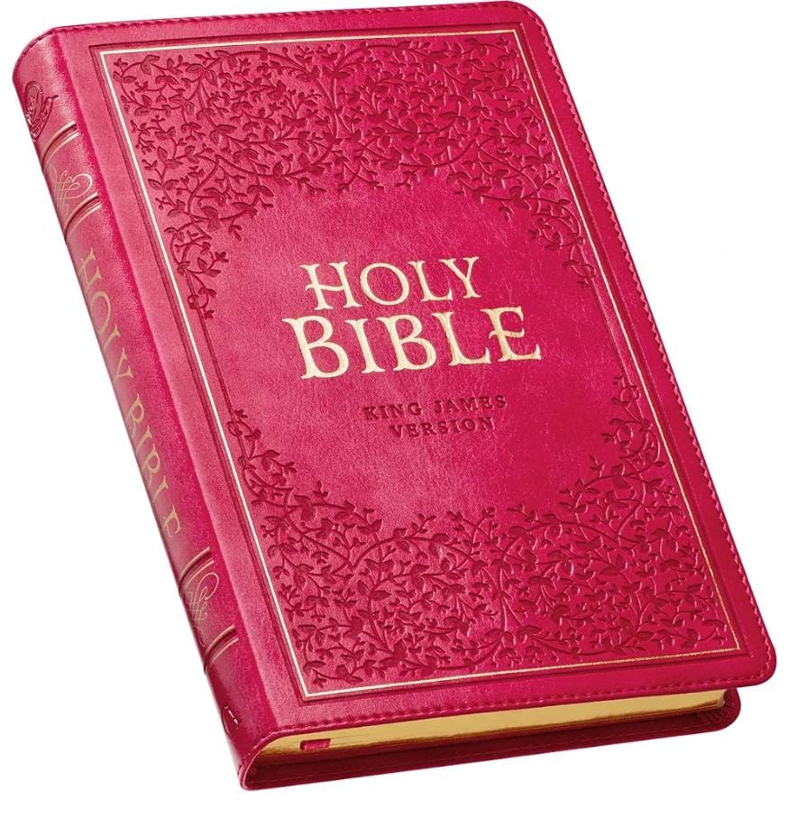 The Pink Faux Leather King James Version Deluxe Gift Bible